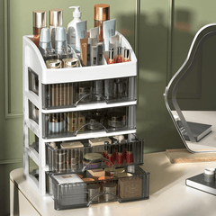 Makeup Desk Organizer With Drawers Perfume Storage Rack
