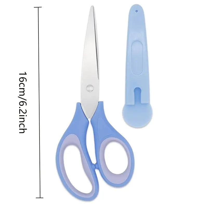 Comfort Grip Scissors with Protective Case Stainless Steel Sharp Basic Scissors