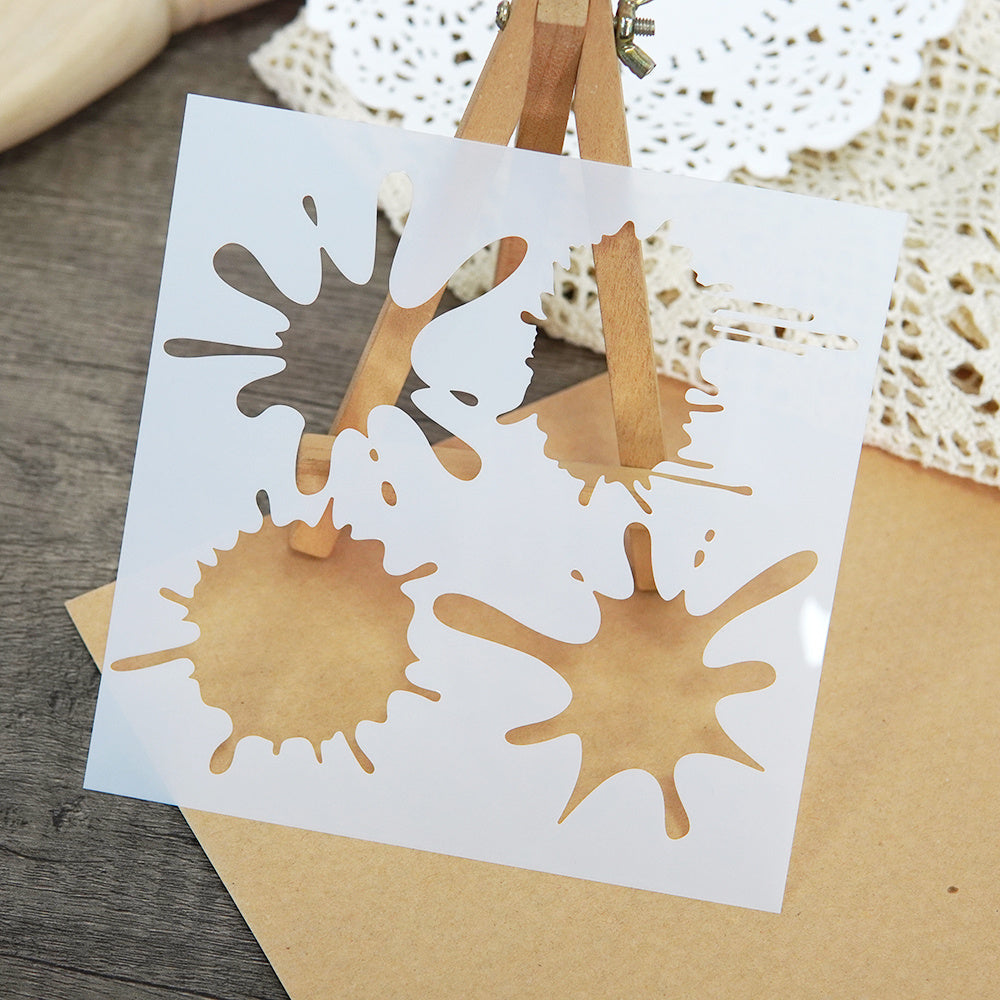 Grinding splashing Shaped Background Frame Decoration Stencil