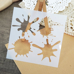 Grinding splashing Shaped Background Frame Decoration Stencil