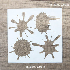 Grinding splashing Shaped Background Frame Decoration Stencil