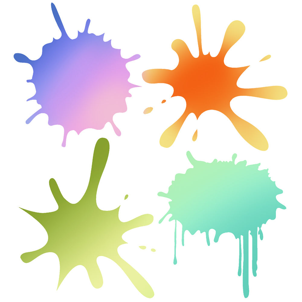 Grinding splashing Shaped Background Frame Decoration Stencil