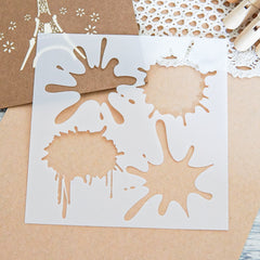 Grinding splashing Shaped Background Frame Decoration Stencil