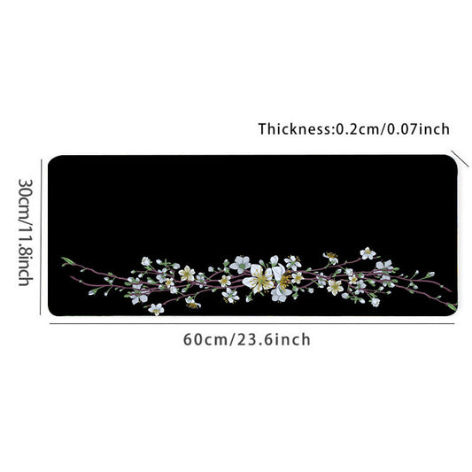 Minimalist Floral Vines Large Mousepad Keyboard Desk Mat
