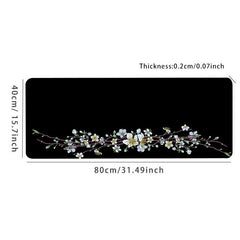 Minimalist Floral Vines Large Mousepad Keyboard Desk Mat