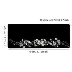 Minimalist Floral Vines Large Mousepad Keyboard Desk Mat
