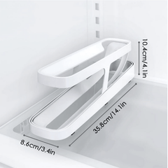1pc Double Layer Rolling Egg Dispenser Refrigerator Storage Box
