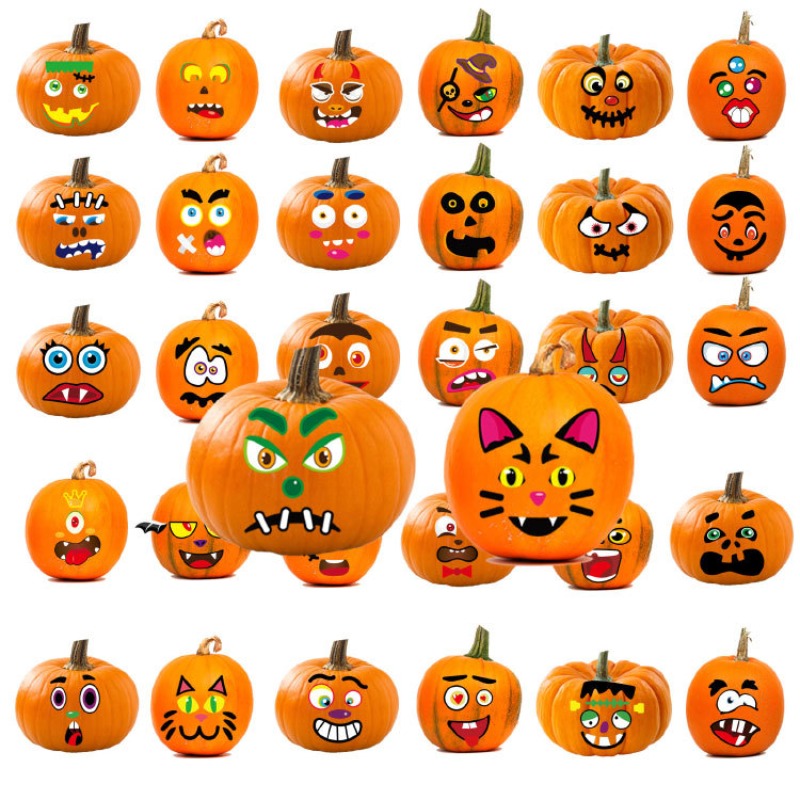 Halloween Pumpkin Expression Pack Sticker Set