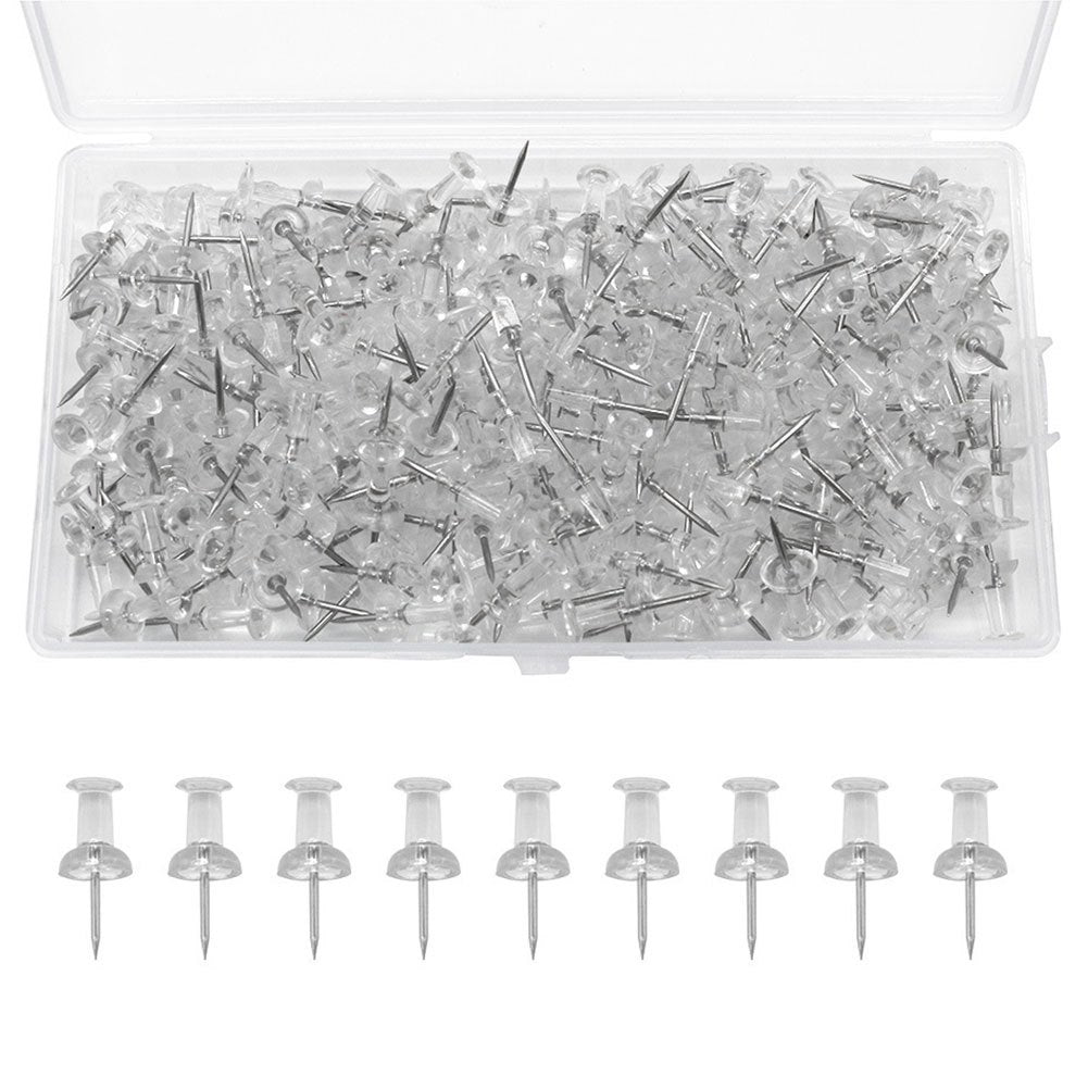 200pcs Push Pin Calendar Cork Board Reusable Thumb Tacks with Storage Box