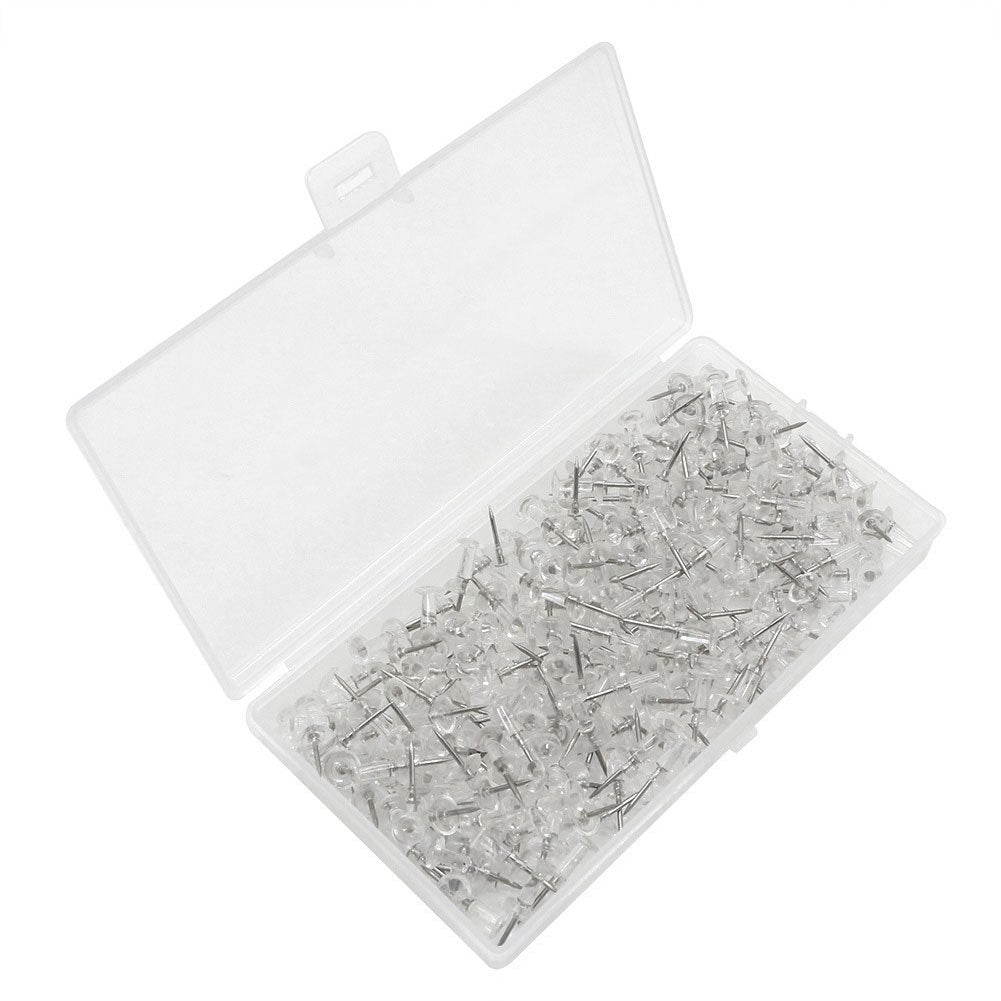 200pcs Push Pin Calendar Cork Board Reusable Thumb Tacks with Storage Box