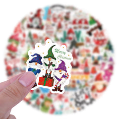 60pcs Christmas Gnome Love Doodle Stickers for Water Bottles