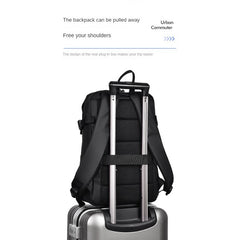 Leather Film Computer Bag - Large Capacity Notebook Backpack