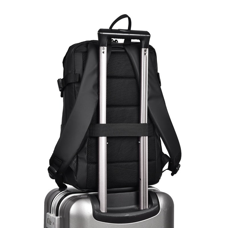 Leather Film Computer Bag - Large Capacity Notebook Backpack