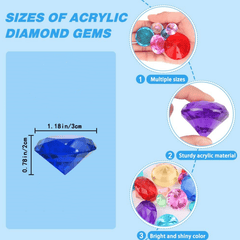 Acrylic Large Diamond Pool Gemstone Kids Swimming Toy DIY Gemstone