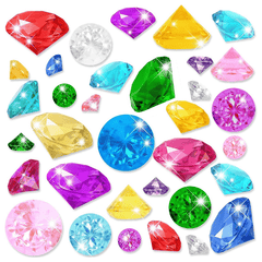 Acrylic Large Diamond Pool Gemstone Kids Swimming Toy DIY Gemstone