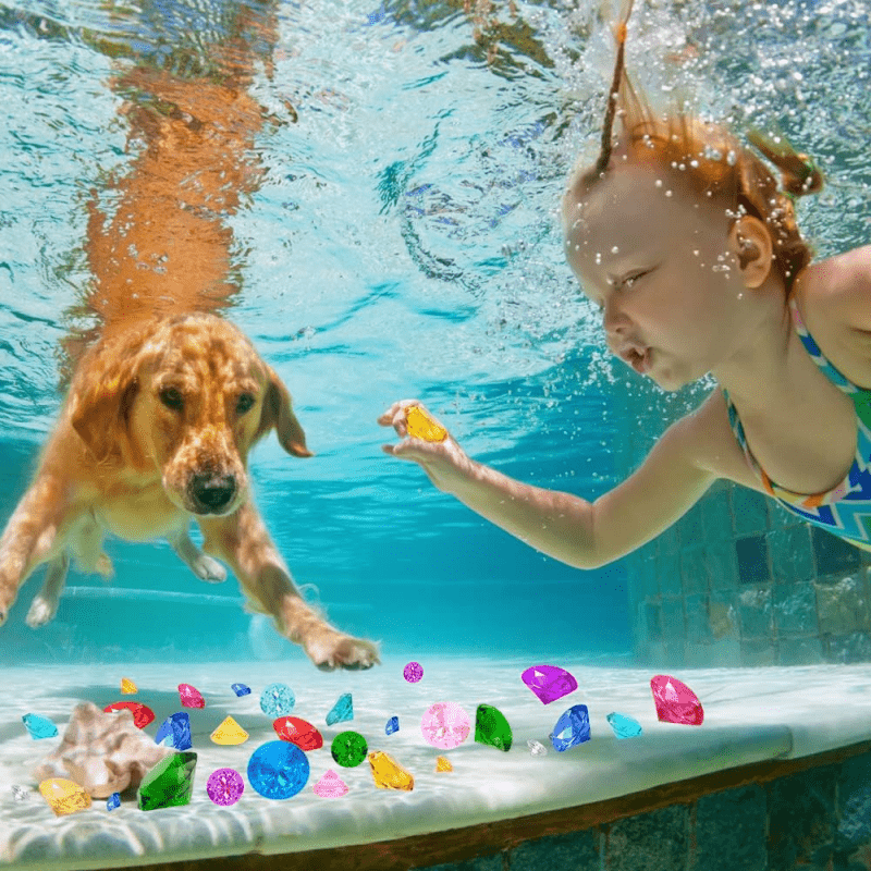 Acrylic Large Diamond Pool Gemstone Kids Swimming Toy DIY Gemstone