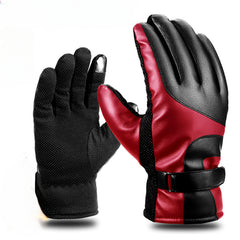 Men's Winter Waterproof Touch Screen Gloves Thickened Cotton Plus Velvet