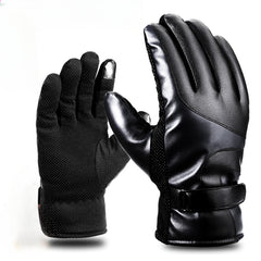 Men's Winter Waterproof Touch Screen Gloves Thickened Cotton Plus Velvet