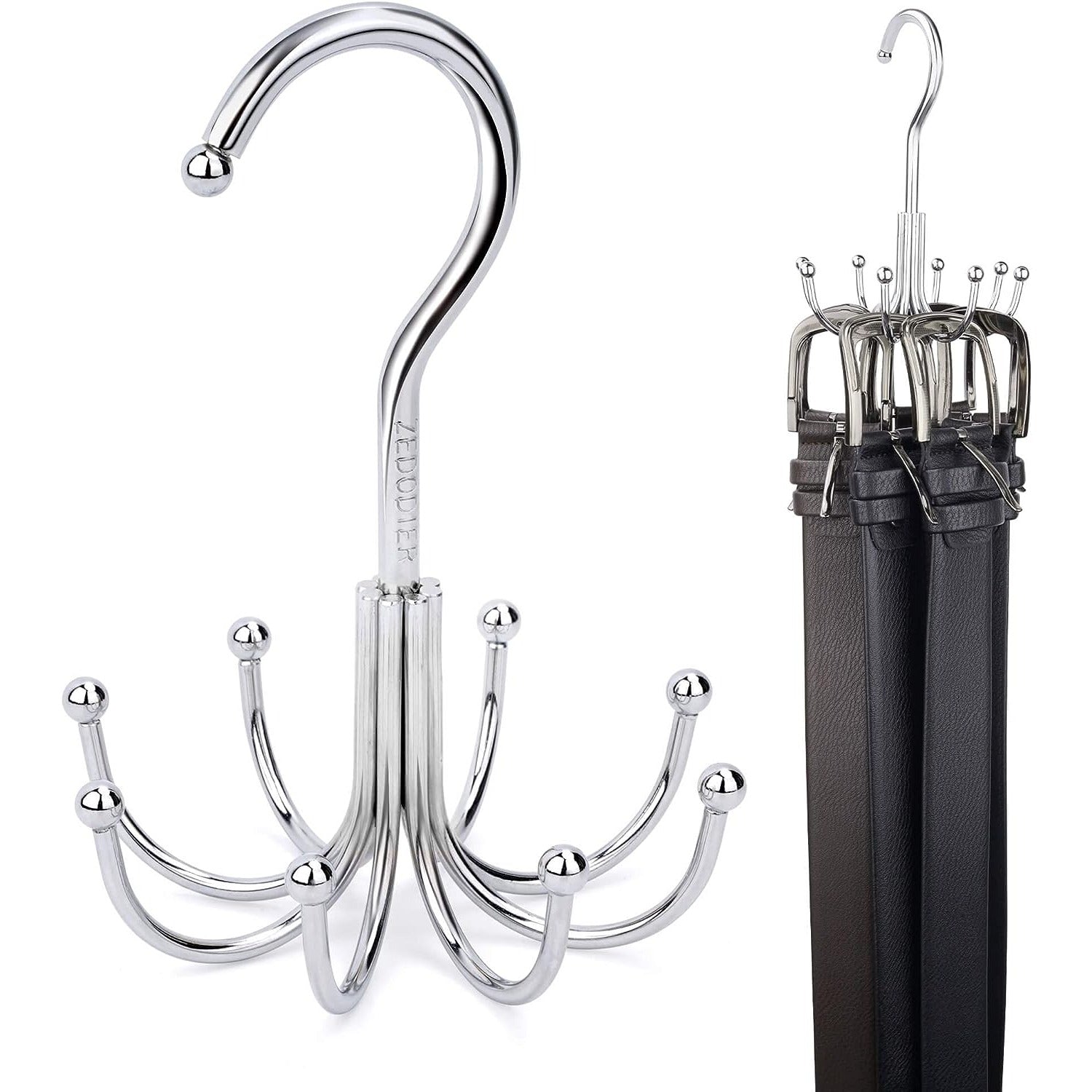 Belt Hanger Belt Rack Closet Accessories Organizer 24 Storage Capacity
