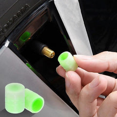 8pcs Luminous Tire Valve Caps Wheel Hub Glow In Dark Valve Cover Car Accessories
