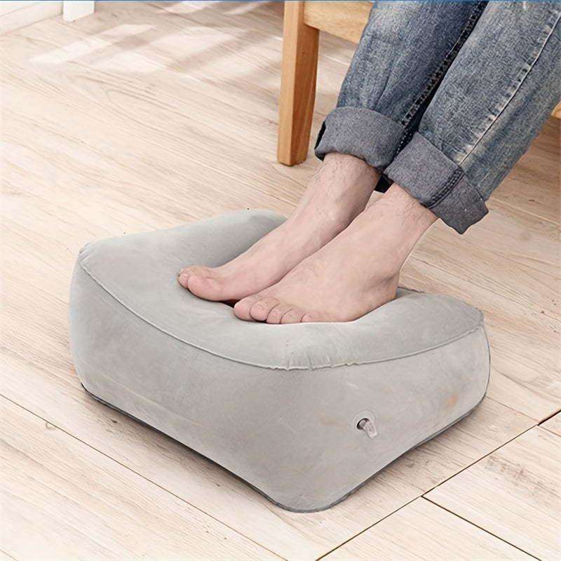 Inflatable Foot Rest Pillow For Travel Office Home Soft PVC Cushion