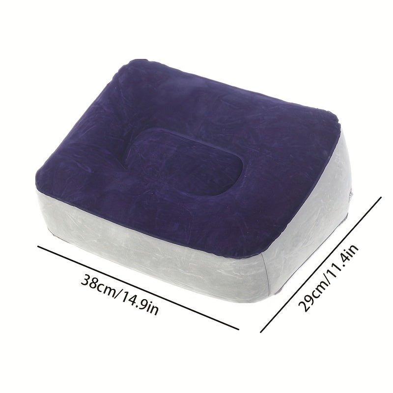 Inflatable Foot Rest Pillow For Travel Office Home Soft PVC Cushion