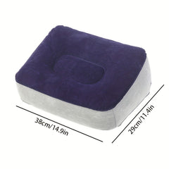 Inflatable Foot Rest Pillow For Travel Office Home Soft PVC Cushion
