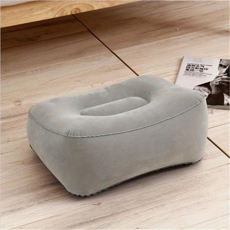 Inflatable Foot Rest Pillow For Travel Office Home Soft PVC Cushion