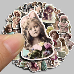 50pcs Nag Girl Sticker DIY Computer Scrapbooking Student Stationery Arts Crafts