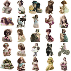 50pcs Nag Girl Sticker DIY Computer Scrapbooking Student Stationery Arts Crafts