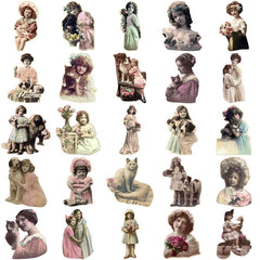 50pcs Nag Girl Sticker DIY Computer Scrapbooking Student Stationery Arts Crafts