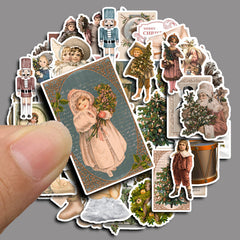 50pcs Romantic Christmas Stickers DIY Scrapbook Arts Crafts Washi Stickers
