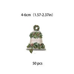 50pcs Romantic Christmas Stickers DIY Scrapbook Arts Crafts Washi Stickers