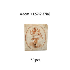 50pcs Romantic Stickers for DIY Scrapbook Arts & Crafts