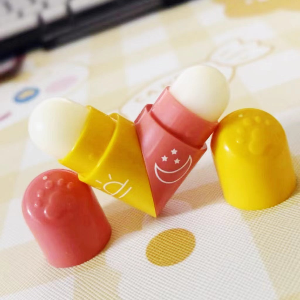 Heart Lip Balm Couple Lipstick Dual use Moisturizing Fruity Lipstick