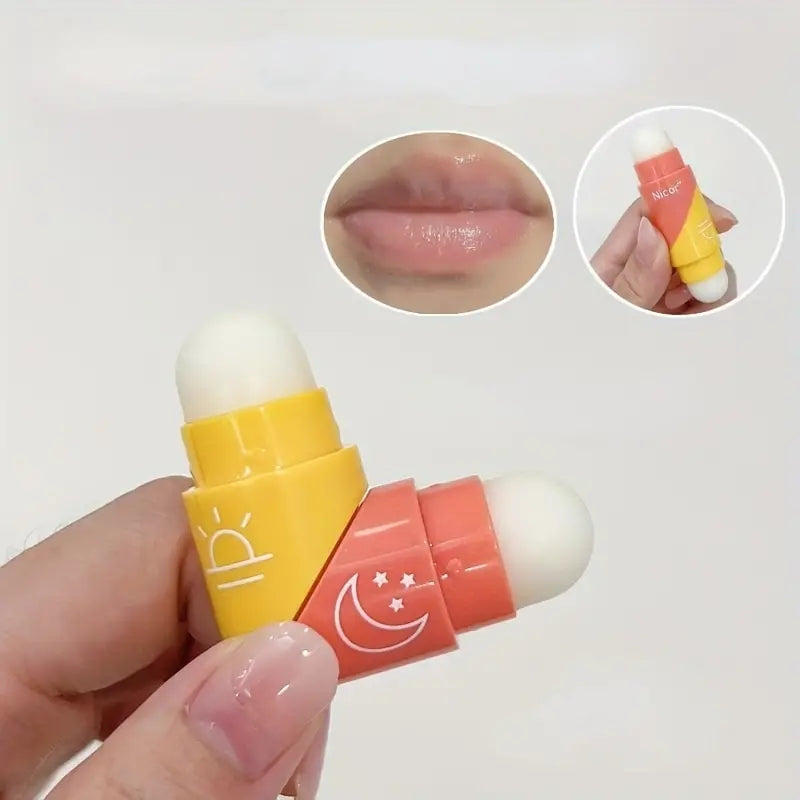 Heart Lip Balm Couple Lipstick Dual use Moisturizing Fruity Lipstick