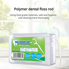 50pcs Dental Floss Picks Small Square Boxed Plastic Toothpicks
