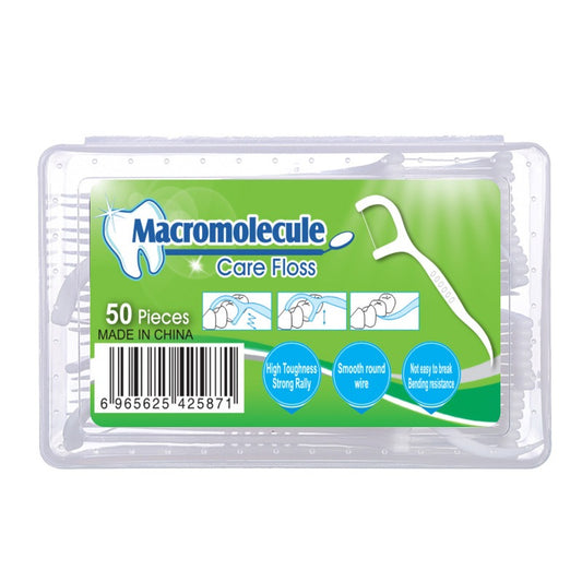 50pcs Dental Floss Picks Small Square Boxed Plastic Toothpicks