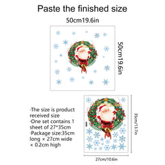 Christmas Tree Bells Wall Stickers Room Decoration Self adhesive Decor