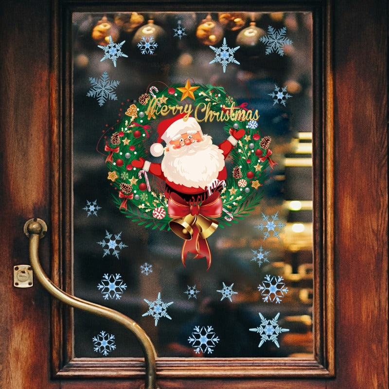 Christmas Tree Bells Wall Stickers Room Decoration Self adhesive Decor