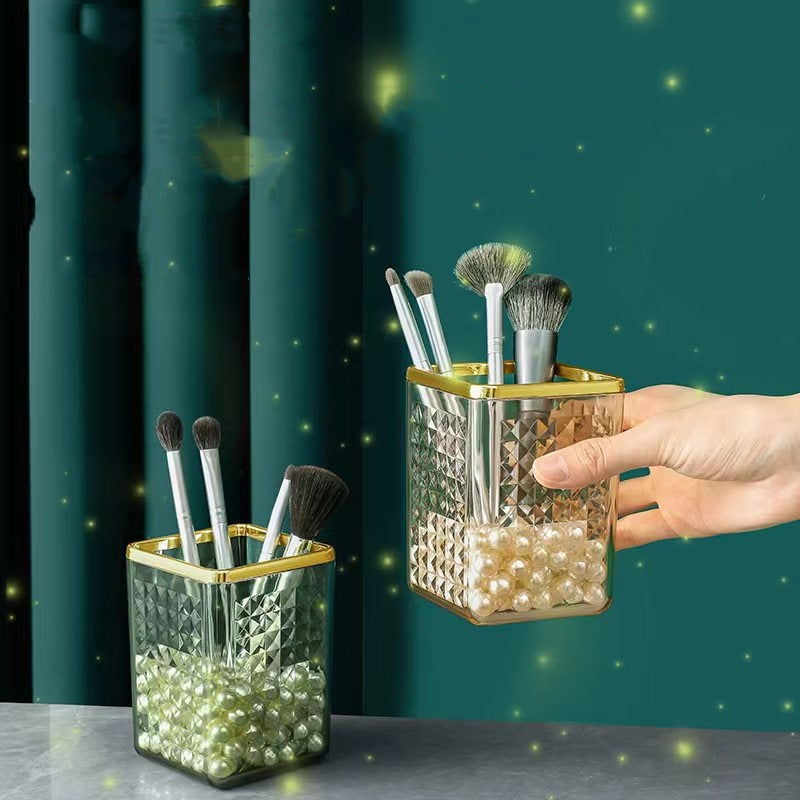 Nordic Desk Brush Pot Office Storage Box Makeup Brush Organizer