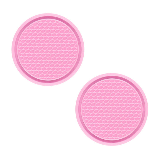 2pcs Colorful Car Cup Holder Anti Slip Coasters PVC Car Coasters