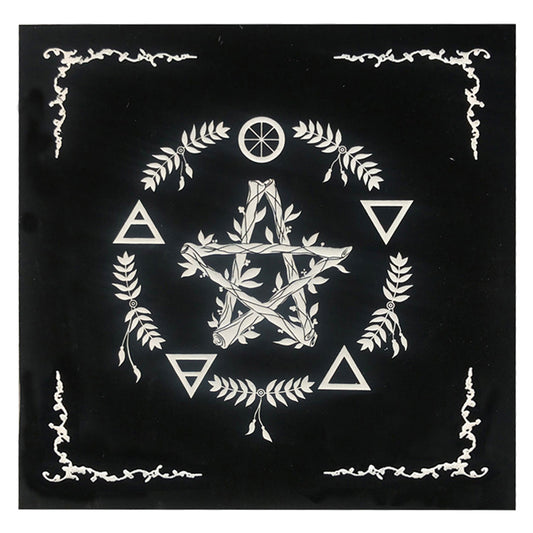 Tarot Card Tablecloth Pentagram Altar Cloth 19.29x19.29in