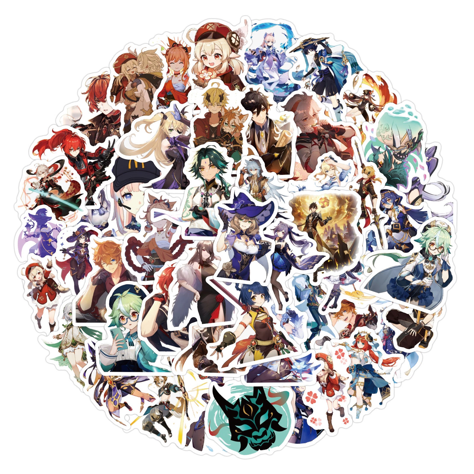 60pcs Anime Stickers Pack Vinyl Waterproof Stickers For Water Bottles