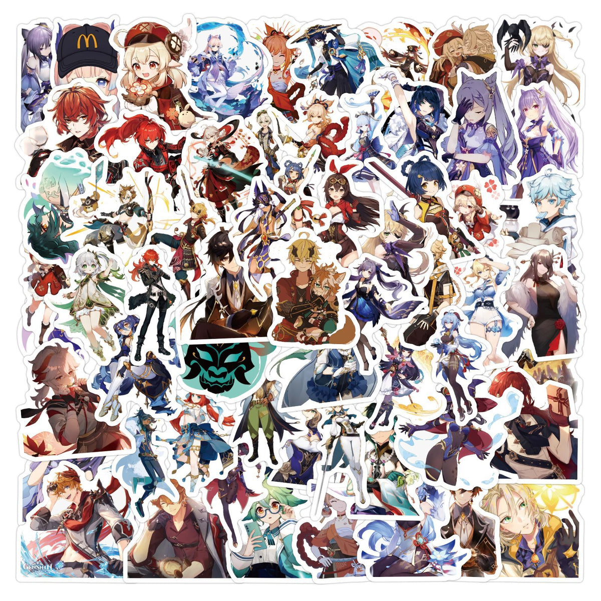 60pcs Anime Stickers Pack Vinyl Waterproof Stickers For Water Bottles