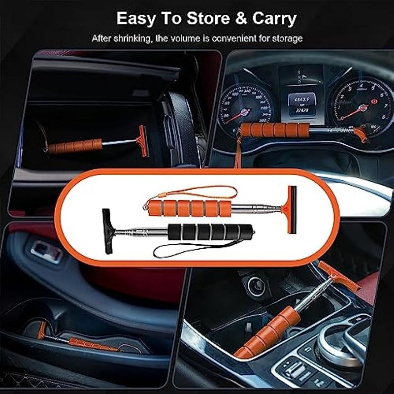 Telescopic Auto Mirror Squeegee Cleaner - Retractable Glass Clean