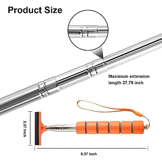 Telescopic Auto Mirror Squeegee Cleaner - Retractable Glass Clean