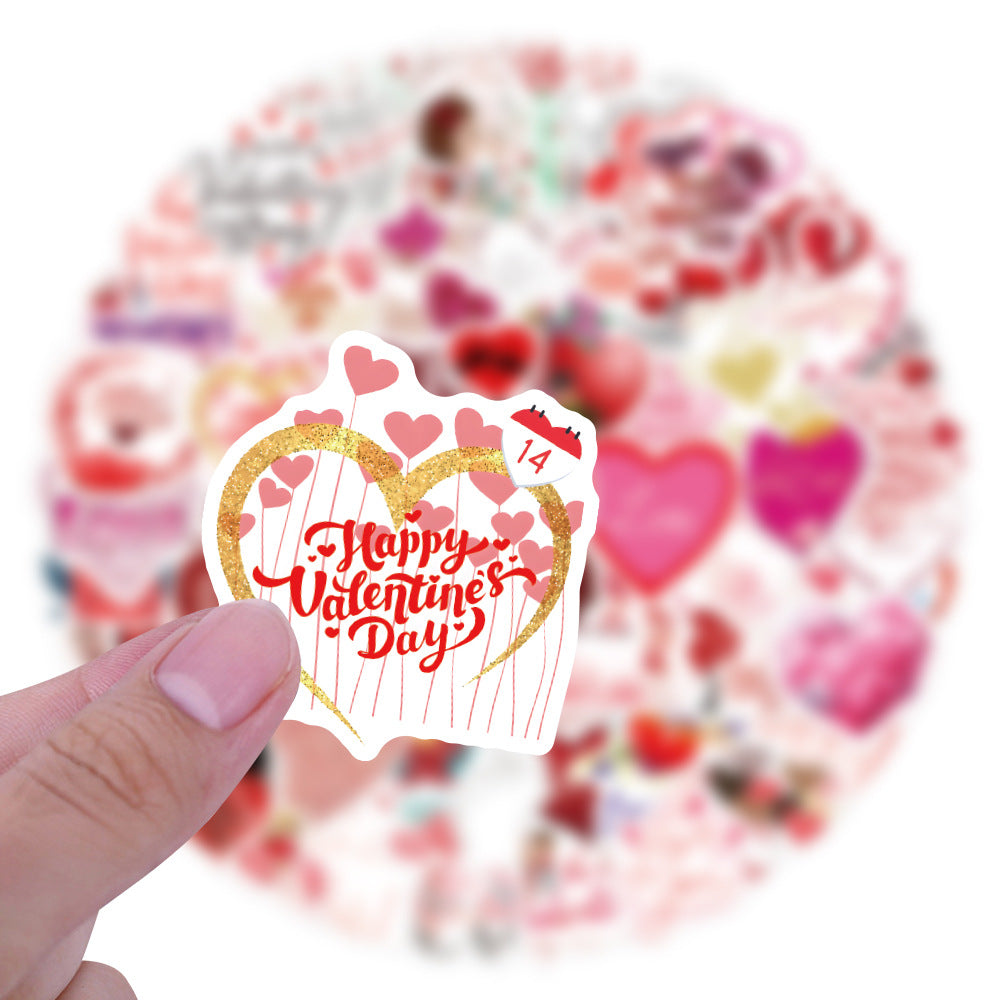 100 Love Stickers Pack Vinyl Waterproof Stickers for Water Bottle Laptop