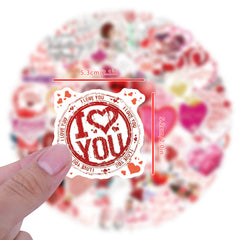 100 Love Stickers Pack Vinyl Waterproof Stickers for Water Bottle Laptop