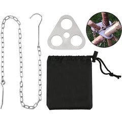 Stainless Steel Campfire Tripod with Adjustable Chain